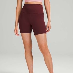 Lululemon Align Shorts in Red Merlot, Size 8, 8" Inseam